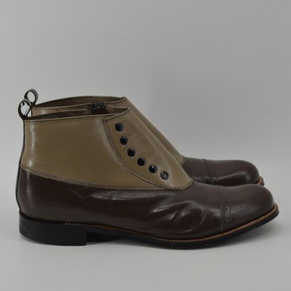 Stacy Adams Mens Size 11 Madison Cap Toe Boots Gatsby Zip - Picture 4 of 13